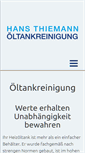 Mobile Screenshot of oeltank-reinigung.de